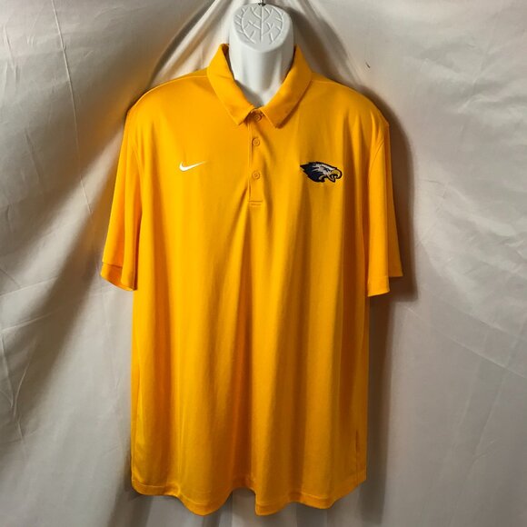 Nike Eagle Head Mascot Activewear Athletic Sport Cut Polo Shirt - Picture 1 of 6
